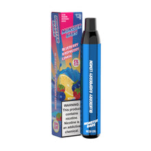 Blueberry Raspberry Lemon Flavored Monster Bars Disposable Vape Device 3500 puffs