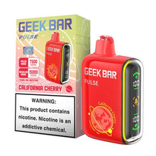 California Cherry Flavored Geek bar Pulse Disposable Vape Device - 15000 Puffs | everythingvapes.com - 10PK