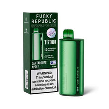 Cantaloupe Apple Flavored Funky Republic Ti7000 by EB Create Disposable Vape Device 7000 puffs