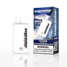 Clear Flavored Supreme BAR Disposable Vape Device 6000 Puffs 3PK | everythingvapes.com