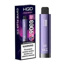 Crazi Berry Flavored HQD Cuvie Plus 2.0 Disposable Vape Device - 9000 Puffs | everythingvapes.com - 1PC