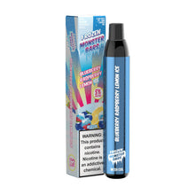 Frozen Blueberry Raspberry Lemon Ice Flavored Monster Bars Disposable Vape Device 3500 puffs
