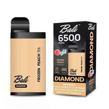 Frozen Peach flavored Bali DIAMOND Disposable Vape Device 6500 Puffs