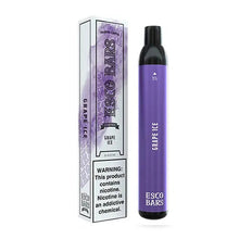 Grape Ice Flavor Esco Bars MESH By Pastel Cartell vape with 2500 puffs