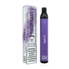 Grape Ice Flavor Esco Bars MESH By Pastel Cartell vape with 2500 puffs