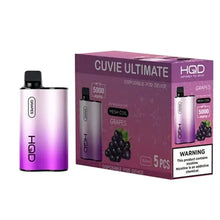 Grapes flavored HQD Cuvie ULTIMATE Disposable Vape Device 5000 Puffs