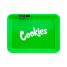 Green Cookies Rolling Tray Led Usb Charging Luminous Plate Smoking Accessories - EveryThing Vapes