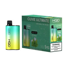 Ice Mint flavored HQD Cuvie ULTIMATE Disposable Vape Device 5000 Puffs