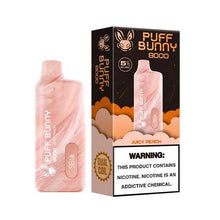 Juicy Peach Flavored Puff Bunny 8000 Puffs Disposable Vape
