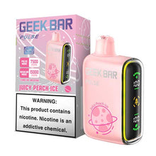 Juicy Peach Ice Flavored Geek bar Pulse Disposable Vape Device - 15000 Puffs | everythingvapes.com - 6PK