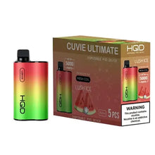 Lush Ice flavored HQD Cuvie ULTIMATE Disposable Vape Device 5000 Puffs