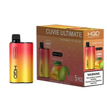 Mango Guava flavored HQD Cuvie ULTIMATE Disposable Vape Device 5000 Puffs