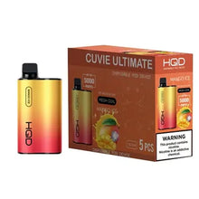 Mango Ice flavored HQD Cuvie ULTIMATE Disposable Vape Device 5000 Puffs