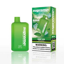 Mint Ice Flavored Supreme BAR Disposable Vape Device 6000 Puffs 3PK | everythingvapes.com