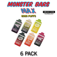 Monster Bars MAX Disposable Vape Device by Jam Monster - 6PK