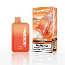 Peach Ice Flavored Supreme BAR Disposable Vape Device 6000 Puffs 3PK | everythingvapes.com