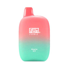 Peach Icy Flavored Flum Pebble 6000 Disposable Vape Device 6000 Puffs | everythingvapes.com - 1PC