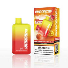 Peach Mango Watermelon Flavored Supreme BAR Disposable Vape Device 6000 Puffs 3PK | everythingvapes.com