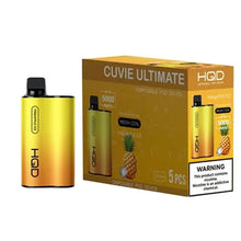 Pineapple Ice flavored HQD Cuvie ULTIMATE Disposable Vape Device 5000 Puffs