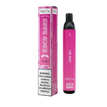 Pink Burst flavored Pastel Cartel FRUITIA Esco Bars MESH Vape
