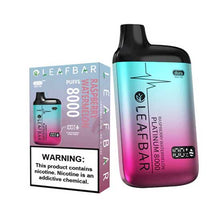 Raspberry Watermelon Flavored Leaf Bar Platinum Disposable Vape Device 8000 Puffs 3PK | everythingvapes.com