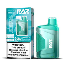 Spearmint Flavored Raz CA6000 Zero Disposable Vape Device - 6000 Puffs | everythingvapes.com - 3PK