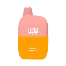 Straw Mango Flavored Flum Pebble 6000 Disposable Vape Device 6000 Puffs | everythingvapes.com - 1PC
