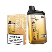 Strawberry Banana Flavored Leaf Bar Platinum Disposable Vape Device 8000 Puffs 6PK | everythingvapes.com