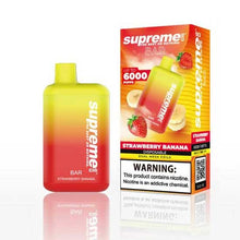 Strawberry Banana Flavored Supreme BAR Disposable Vape Device 6000 Puffs 3PK | everythingvapes.com
