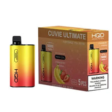 Strawberry Banana flavored HQD Cuvie ULTIMATE Disposable Vape Device 5000 Puffs