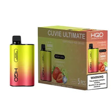 Strawberry Kiwi Ice flavored HQD Cuvie ULTIMATE Disposable Vape Device 5000 Puffs