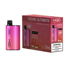 Strawberry Watermelon flavored HQD Cuvie ULTIMATE Disposable Vape Device 5000 Puffs