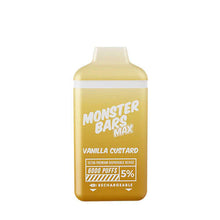 Monster Bars MAX Disposable Vape Device by Jam Monster - 6PK Vanilla Custard
