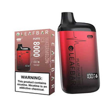 Watermelon Ice Flavored Leaf Bar Platinum Disposable Vape Device 8000 Puffs 3PK | everythingvapes.com