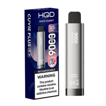 White Gummy Flavored HQD Cuvie Plus 2.0 Disposable Vape Device - 9000 Puffs | everythingvapes.com - 1PC