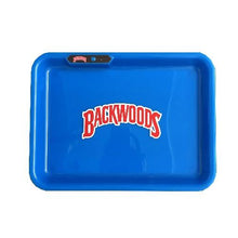 Backwood Blue Rolling Tray Led Usb Charging Luminous Plate Smoking Accessories - EveryThing Vapes