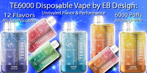 TE6000 Disposable Vape by EB Design: Unrivaled Flavor & Performance EveryThing Vapes TE6000 Disposable Vape by EB Design: Unrivaled Flavor & Performance EveryThing Vapes