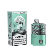 Black Mint Flavored Spaceman 10K Pro Disposable Vape Device 6PK |  EveryThing Vapes