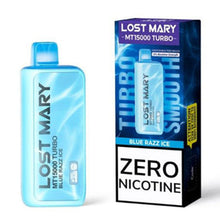 Blue Razz Ice 0% Flavored Lost Mary MT15000 Turbo 0% Disposable Vape Device - 15K Puffs | Everything Vapes