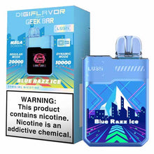 Blue Razz Ice Flavored Digiflavor Geek Bar LUSH Disposable Vape Device - 20K Puffs | Everything Vapes
