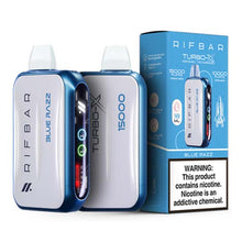 Blue Razz Flavored Rifbar Turbo-X Disposable Vape Device 10PK | EveryThing Vapes