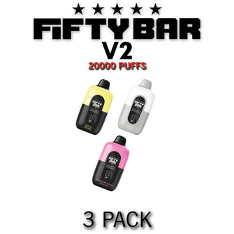 Fifty Bar V2 Disposable Vape Device | 20K Puffs - 3PK