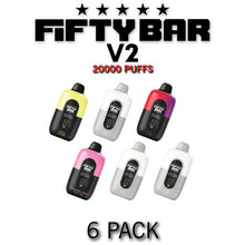 Fifty Bar V2 Disposable Vape Device | 20K Puffs - 6PK