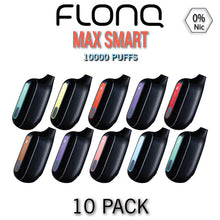 FLONQ Max Smart 0% Nicotine Disposable Vape Device | 10000 PUFFS - 10PK