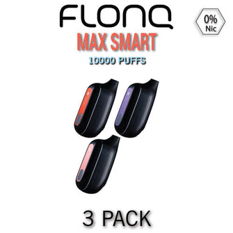FLONQ Max Smart 0% Nicotine Disposable Vape Device | 10000 PUFFS - 3PK