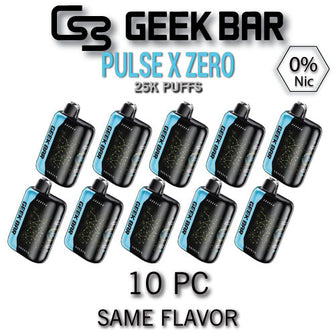 Geek Bar Pulse X ZERO 0% Disposable Vape Device | 25000 Puffs - 10PC