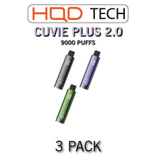 HQD Cuvie Plus 2.0 Disposable Vape Device | 9000 Puffs - 3PK