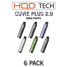 HQD Cuvie Plus 2.0 Disposable Vape Device | 9000 Puffs - 6PK