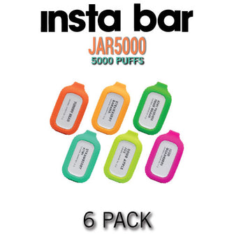 insta Bar Jar Disposable Vape Device | 5000 Puffs – 6PK everythingvapes.com