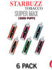 Starbuzz Super Max Disposable Vape Device | 15k Puffs - 6PK